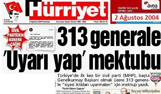 Devlet Bahçeli 2004 yılında 313 generale “siyasi iktidarı uyarmaları” için mektup yazmış 

sendika.org/2021/04/devlet…