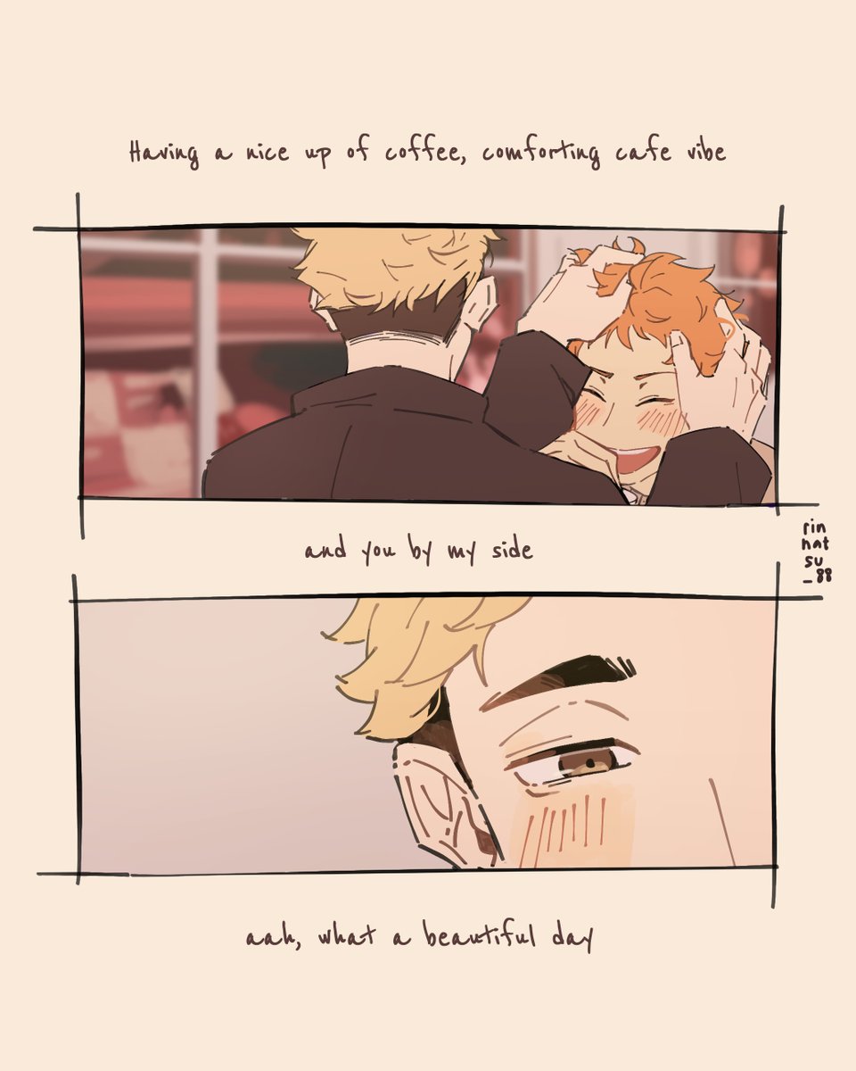 A date with your loved one
#AtsuHinaWeek 
Day 2: Coffee Shop
#haikyuu #ハイキュー 