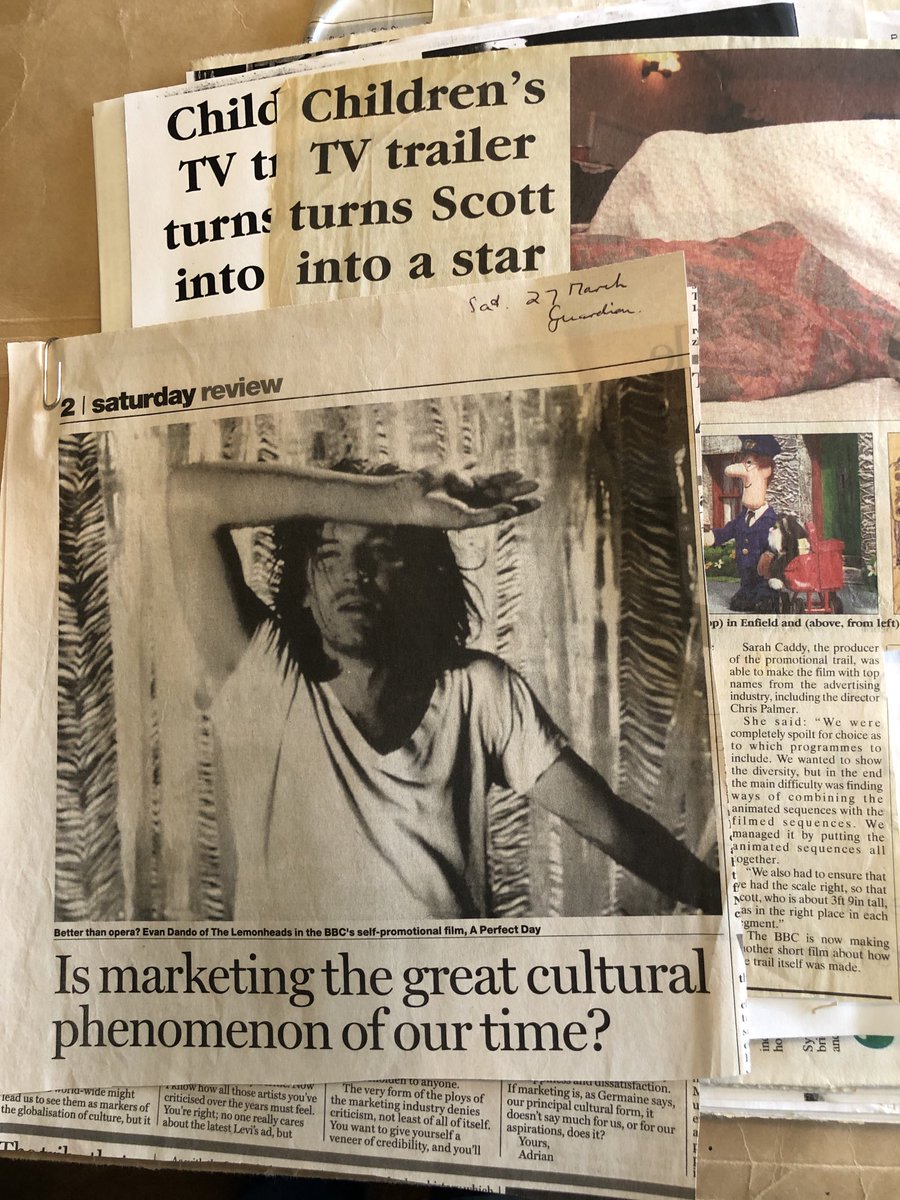 Going through my father’s papers &amp; find he kept every cutting relating to my <a href="/BBC/">BBC</a> campaigns. Had forgotten Perfect Day caused such a furore resulting in this ⁦<a href="/guardian/">The Guardian</a>⁩ headline! Amused &amp; weepy now