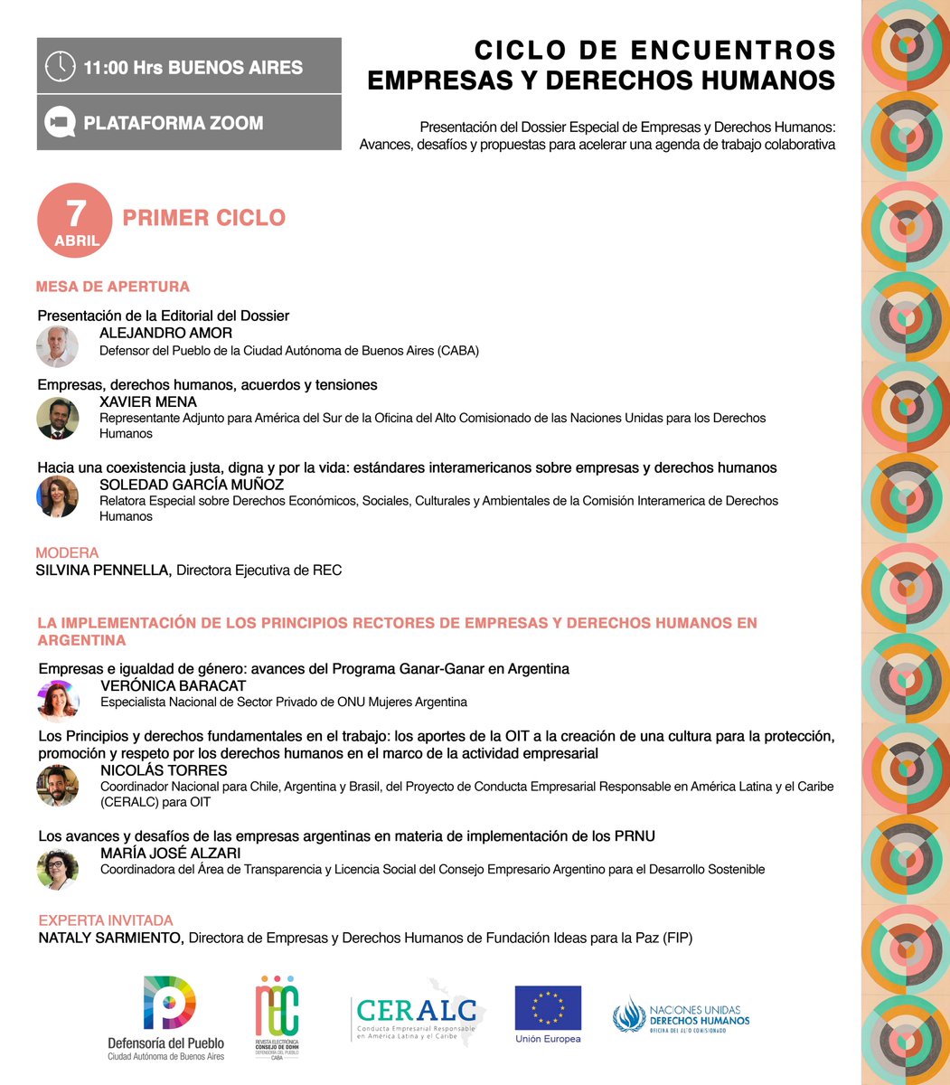 Información sobre el evento, fecha, temas, programa.