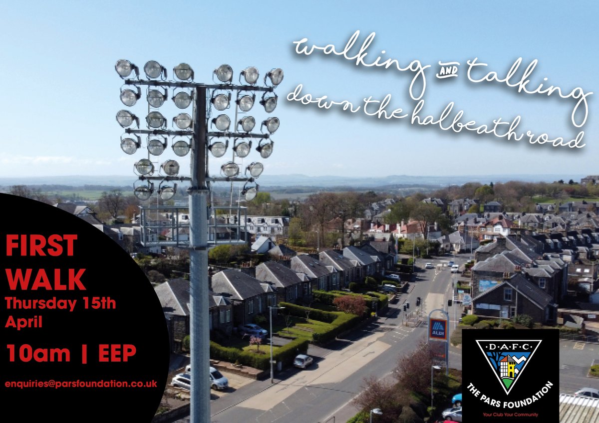 parsfoundation's tweet photo. 🆕 @parsfoundation have teamed up with #DAFC Mental Health Ambassador @EddieMartin1885 to launch Walking and Talking down the Halbeath Road, a positive mental health walking group.

ℹ️ More Info
➡️ https://t.co/KFx71jmSt3

Register for the first walk 
➡️ https://t.co/CZUwHt5cMP https://t.co/0harDuKrLl