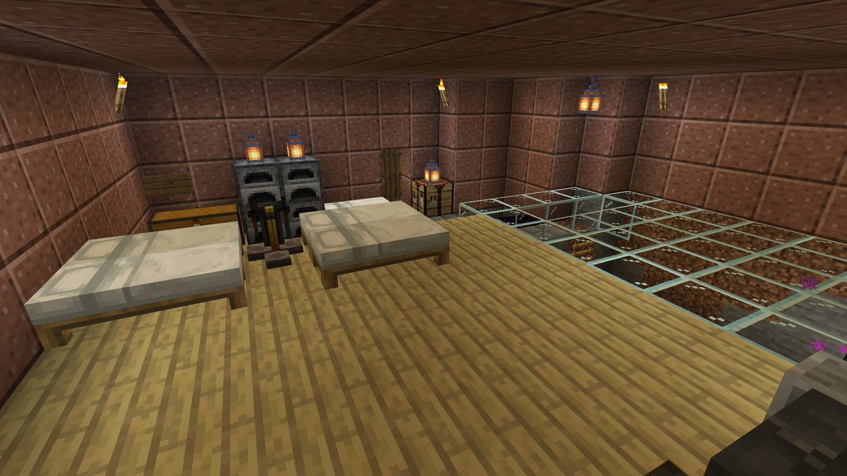 カイクラ 地下帝国にもちゃんと個人の部屋はあります Minecraft Minecraftbedrock マインクラフト マインクラフト統合版 マイクラ マイクラ統合版 拡散希望 拡散希望rtお願い致します