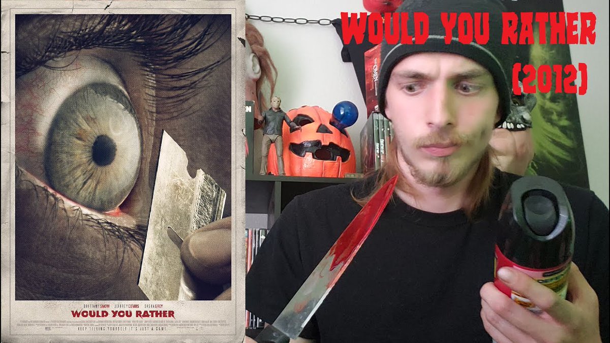 Would You Rather (2012)- Review
youtu.be/GadA8pG1EPM
#WouldYouRather #JeffreyCombs #HorrorOnYouTube #HorrorReviews #HorrorCommunity #HorrorMovies #ModernHorror #2010sHorror #PossessTheNet #CrawlTo200 #FilthyDan #MovieReviews