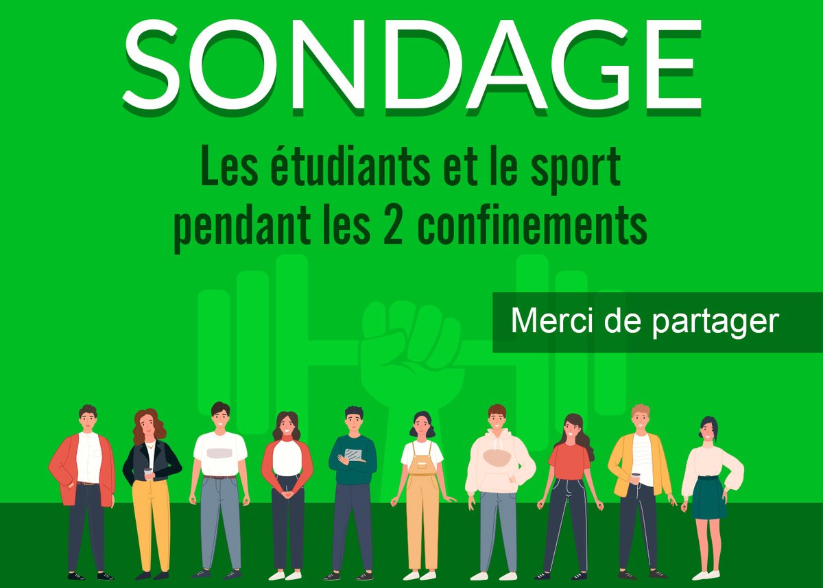 PerrotMarionCo1's tweet photo. Si vous êtes étudiant.e et que vous avez pratiqué du sport pendant les deux confinements, merci de répondre à notre questionnaire. Ce travail est dans le cadre de nos études à l'IUT de Lannion. Dans le cas contraire, merci de repartager notre sondage. https://t.co/3p0choMFiF https://t.co/pyTsGcC8S7