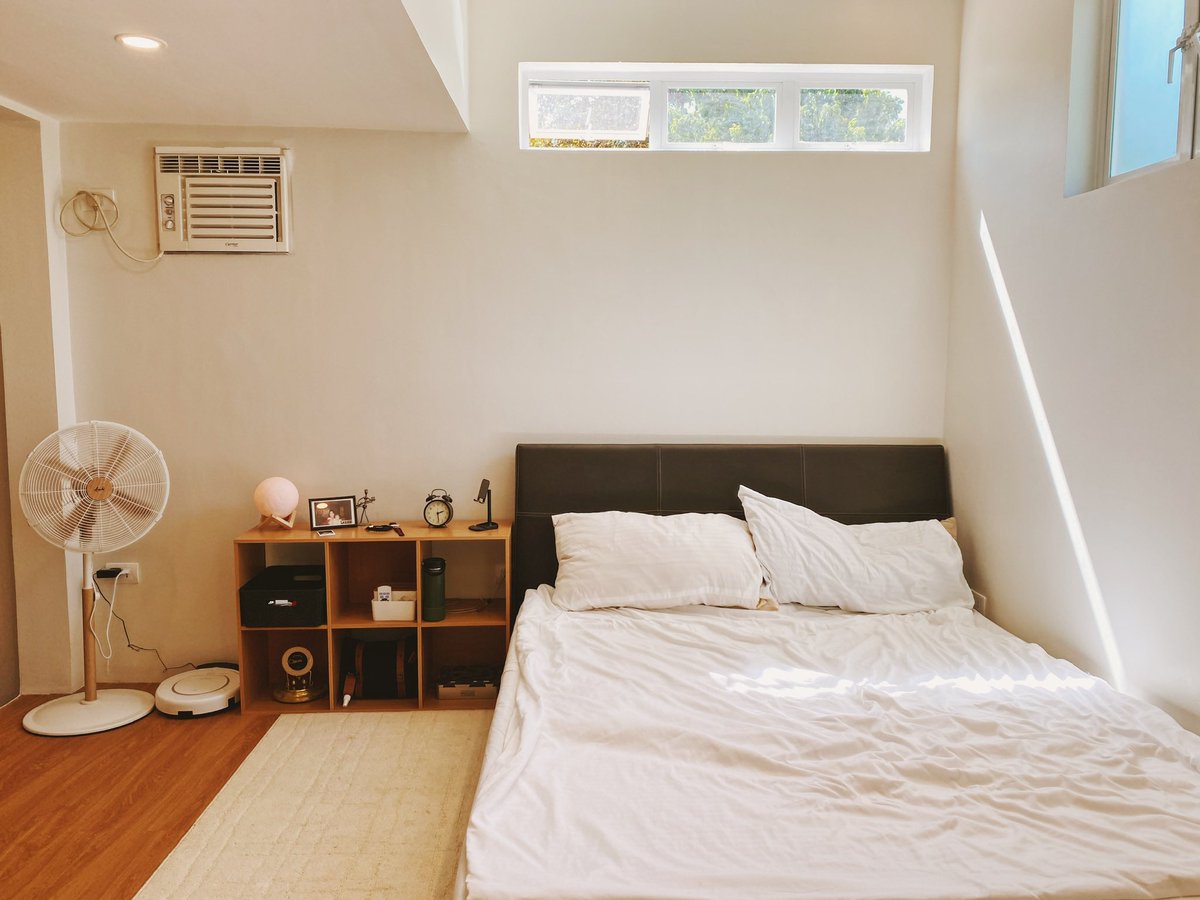 bfastlunch's tweet photo. 2021 Achievement Unlocked: Bedroom + Workspace area. Took me months of sketches and weeks of outsourcing furniture! All worth it! 🥲 https://t.co/YFJEiLBsfE