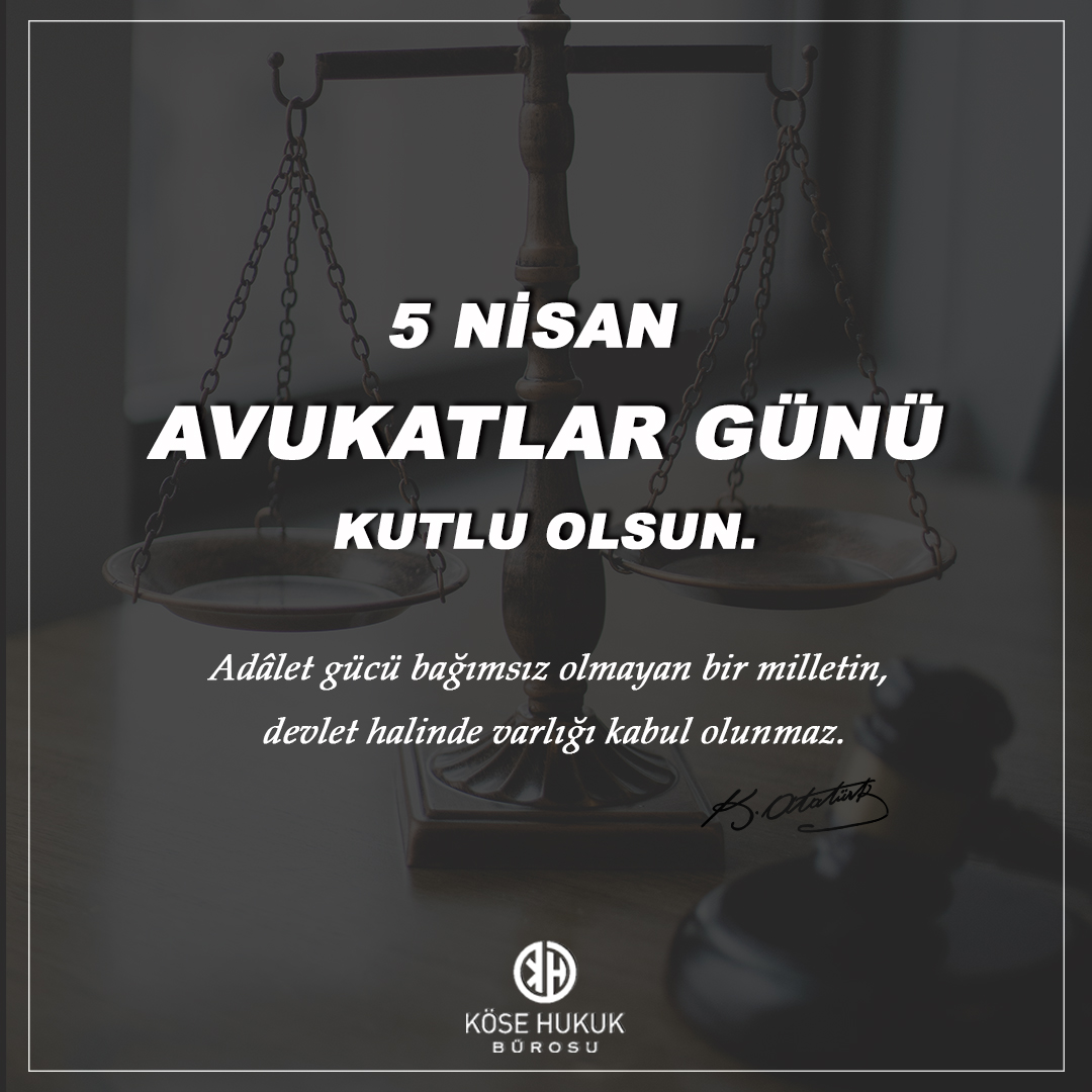 #5NisanAvukatlarGünü kutlu olsun.