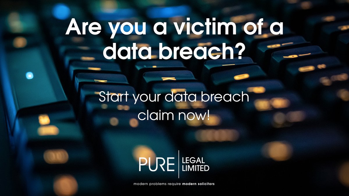 PureLegalLTD's tweet photo. Had a data breach notification and don't know what to do? If your data has been breached, you may be able to claim compensation. Take action now to see what you may be owed!
Click the link to start your claim
https://t.co/rK3yXKKLrd
#databreach #dividebuy #fatface #data #hack https://t.co/sAPdlyX2rw