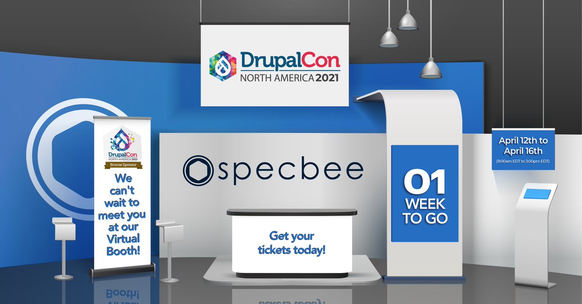 Only 1 week to go for <a href="/DrupalConNA/">DrupalCon North America</a> and we are supercharged to meet you at our booth! 

We're going live at #DrupalCon North America from April 12th to 16th (11am to 3pm EDT). Drop by our booth to say hello!

Grab your tickets today bit.ly/31K2jO0
#DrupalConNA #OpenSource