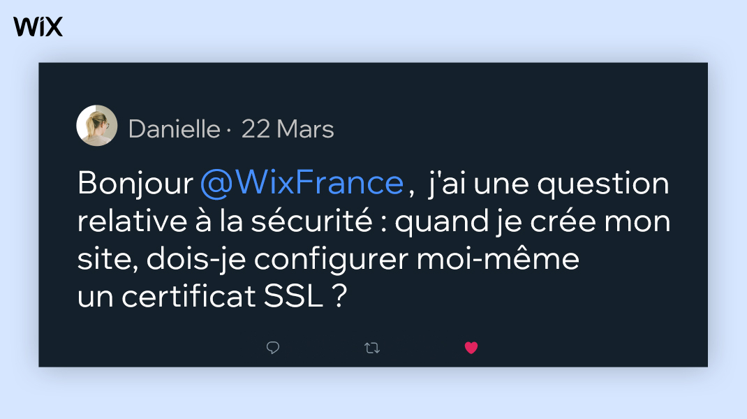 WixFrance's tweet photo. Ne vous inquiétez pas : Wix génère automatiquement un certificat SSL pour votre site, ainsi que pour chacun de vos noms de domaine personnalisés, et chaque sous-domaine lié.
En savoir plus : https://t.co/qTf2wclCUQ
#WixFAQ #SSL https://t.co/8FVSMl1IyY