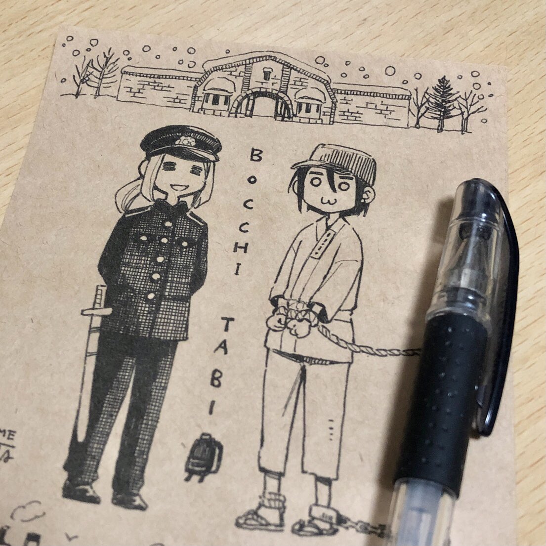 クラフト紙にコピー版、なかなか可愛いのでは(自画自賛) 