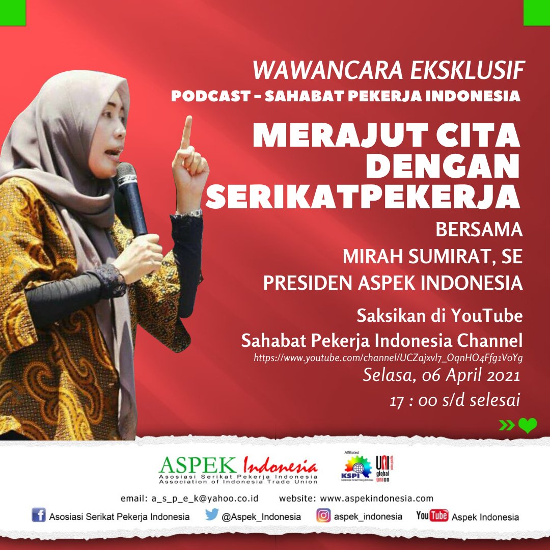 Aspek_Indonesia's tweet photo. #AyoBerserikat
#BersatuBerjuangSejahtera
@m_mirah https://t.co/uo6ufnZahH