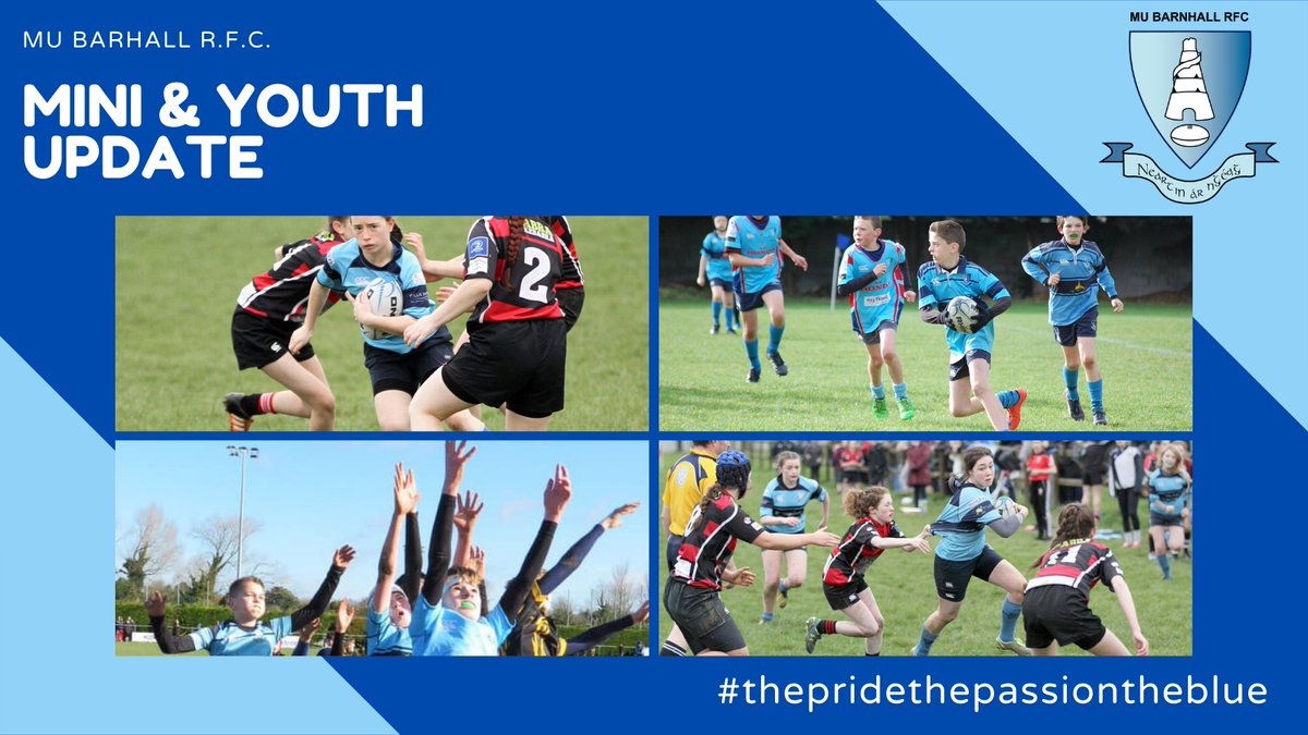 We are delighted to be planning our safe return to Rugby for all our Youths &amp; Minis from April 26th.We expect that the guidelines as recommended by our Covid Committee will be rightfully observed by all.These guidelines will be posted in due course. Roll on the 26th! 💙💙💙💙