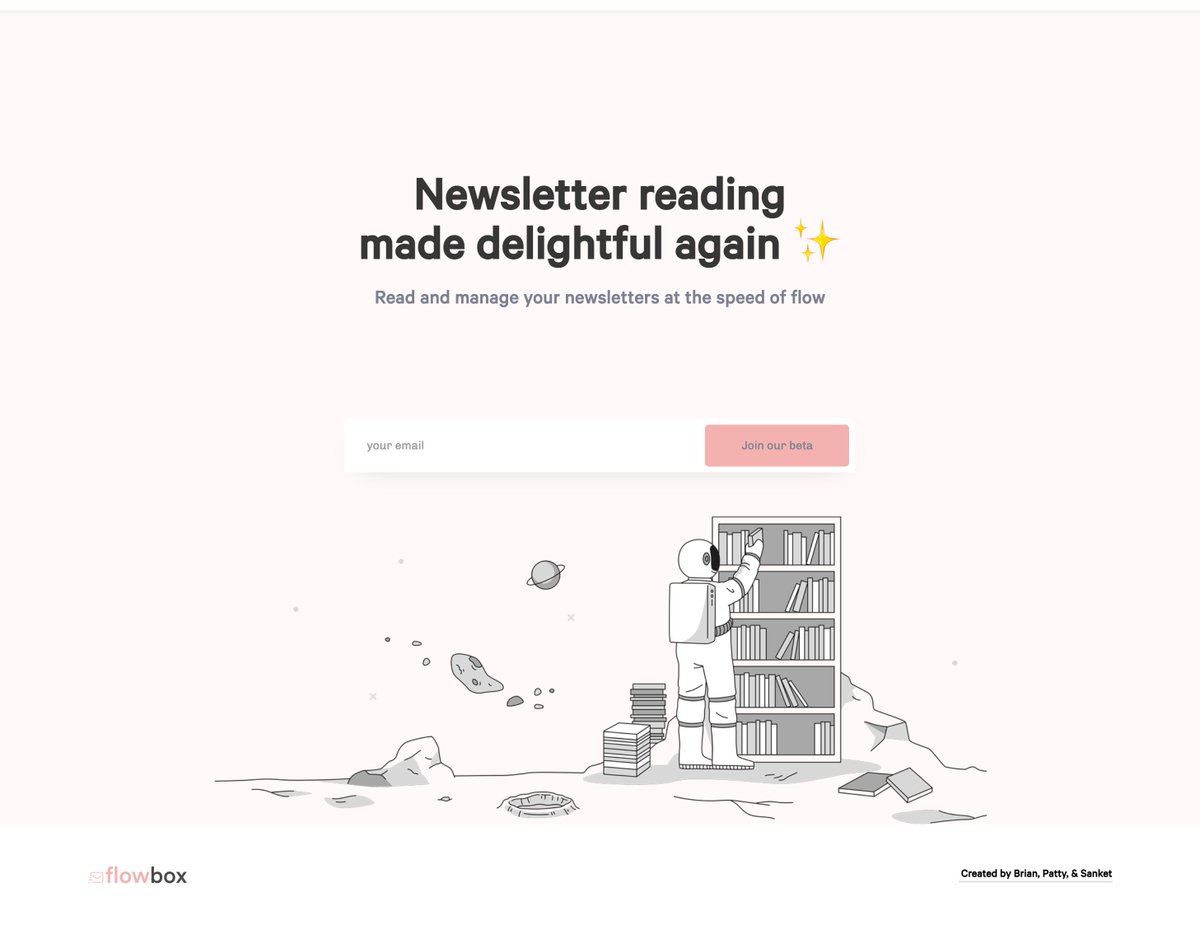 patriciamou_'s tweet image. after 6+ months of tinkering on this side project, we're almost ready to release the best (imo) newsletter reader to the world! 

join us as a beta tester ✨ flowbox.co
