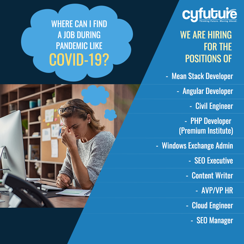 cyfuture's tweet image. We are looking for enthusiastic individuals to join our team for various positions.
Visit us: cyfuture.com/current-opport… to apply.
#cyfuture #stackdeveloper #AngularDeveloper #PHPdeveloper #civil #seoexecutive #contentwriter #SEOManager #AVP #humarnresource #cloud #engineer #hiring