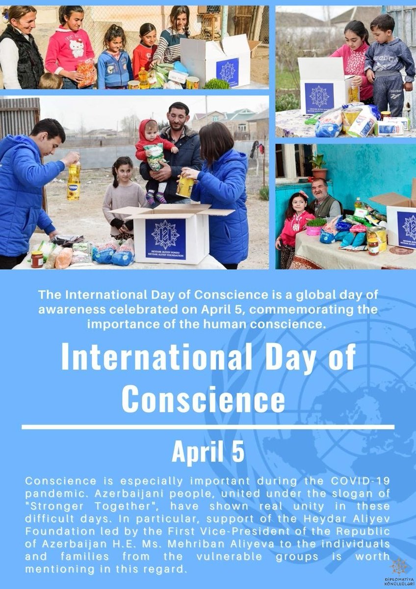 AzDiplomacy's tweet photo. Today marks the #InternationalDayofConscience which is a global day of awareness commemorating the importance of the #humanconscience. 
#Conscience
#DayOfConscience https://t.co/mKiEkLJK4J
