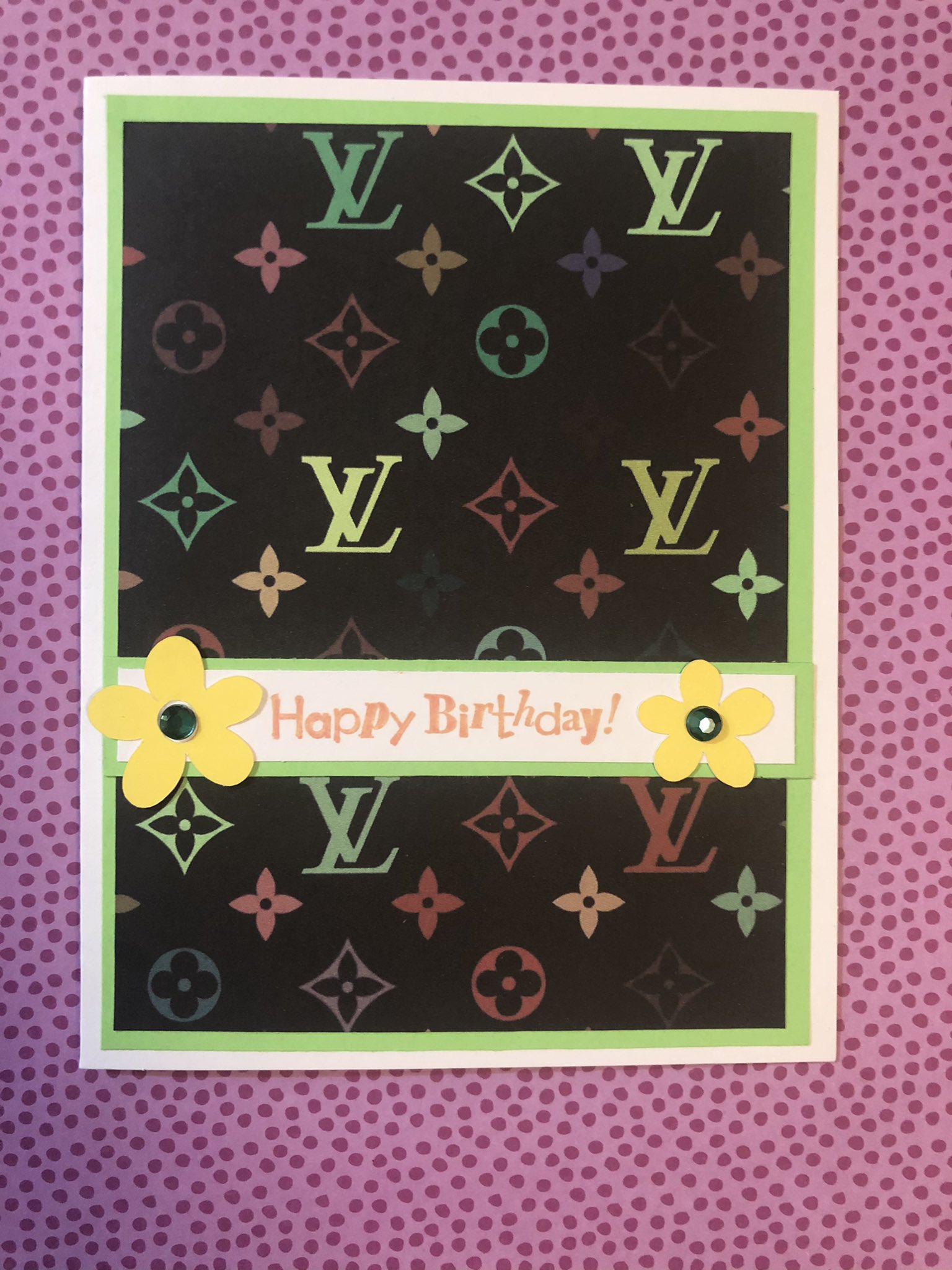 Louis Vuitton Birthday Card, Designer, Designer Birthday card, Celebrity, For Her