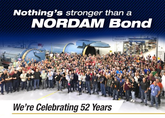 Durable, tough, fatigue resistant. Very difficult to break. Like the aerospace materials we use, our NORDAM family is a composite. Made up of stakeholders from diverse backgrounds who bring their whole selves to work. 
Celebrating 52 years with our stakeholders. #NORDAM52