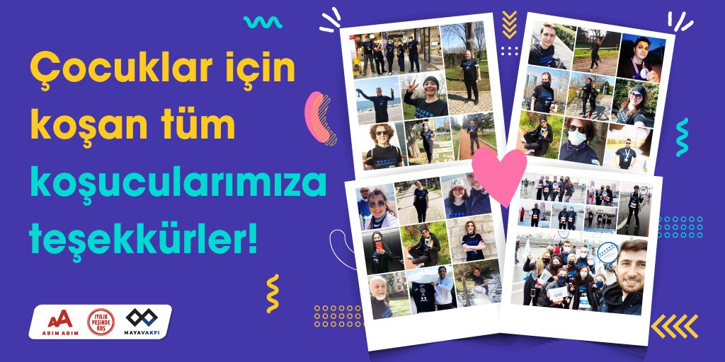 MayaVakfi's tweet photo. Türkiye’nin farklı farklı illerinde adımlarını çocuklarımız için atan 69 gönüllü koşucumuza en içten teşekkürlerimizle! 🧡💙🏃‍♀️🏃

#MayaVakfı #çocuklariçinkoşMAYA @AdimAdimAAO  #AdımAdım #NKolayİstanbulYarıMaratonu #sanalkoşu #runturkey #yarımaraton #sanalmaraton https://t.co/Ua0hhvCcXl