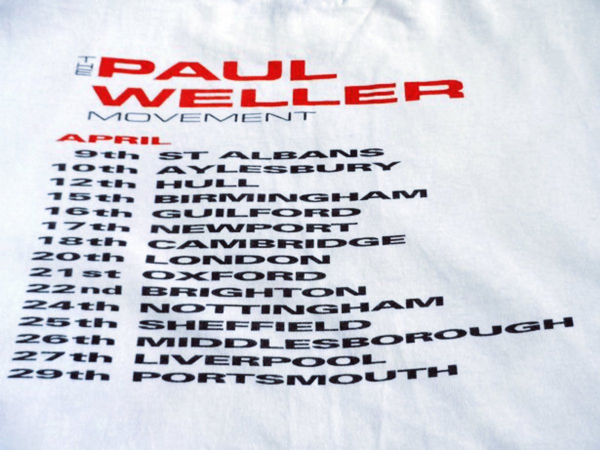 PaulWellerNews's tweet photo. April 1991! #paulweller #thepaulwellermovement #freedomhigh #soul #funk #jazz #mod #acidjazz #tourtee π΅βͺοΈπ΄ https://t.co/brDgfIohrr