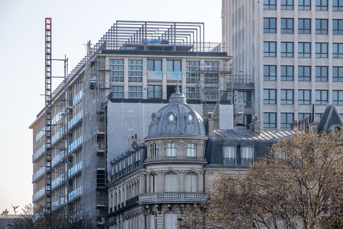 Le chantier de Morland Mixité Capitale à #Paris4. Les façades des nouveaux bâtiments sont terminées.
Archi : David Chipperfield / <a href="/CALQ_archi/">CALQ</a> 
<a href="/Emerige/">Emerige</a> <a href="/Bouygues_BatIDF/">BouyguesBatiment IDF</a>