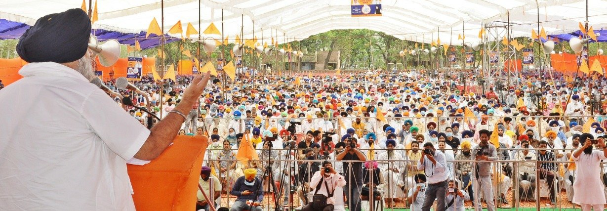 Shiromani Akali Dal said government’s decision to ban political gatherings in Punjab was a direct fallout of SAD Punjab Mangda Jawaab rallies. 