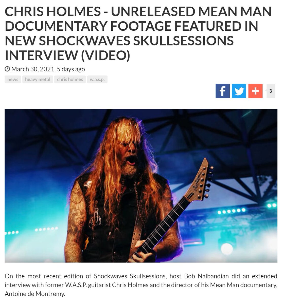 Thanks <a href="/BraveWords666/">BraveWords - Where Metal Lives!</a> &amp; <a href="/SSkullsessions/">SHOCKWAVES SKULLSESSIONS</a>!

bravewords.com/news/chris-hol…

@ChrisHolmes2012 <a href="/CleopatraRecord/">Cleopatra Records</a> <a href="/Cleopatra_Ent/">Cleopatra Ent.</a> <a href="/WaspFanClub/">W.A.S.P.</a>