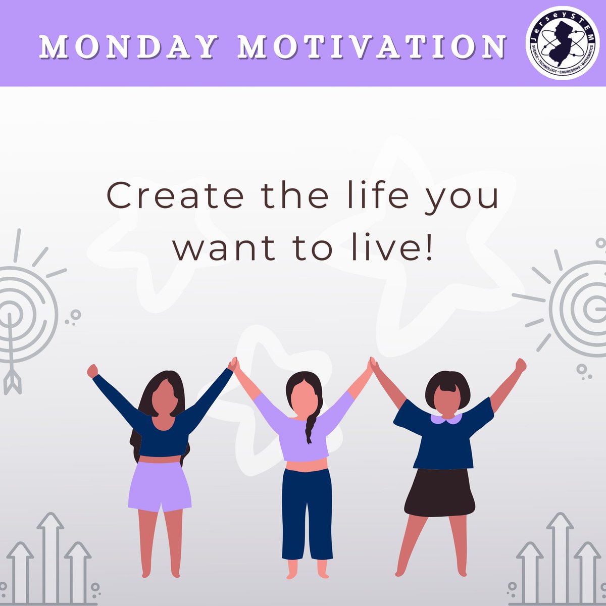 JerseySTEM's tweet image. It’s true that some things may be out of our control, but setting clear intentions will help you create the path you want! Be proud of your goals and continue chasing them. #MotivationMonday #STEMmotivation #JerseySTEM #Believeinyourself #STEMstrong