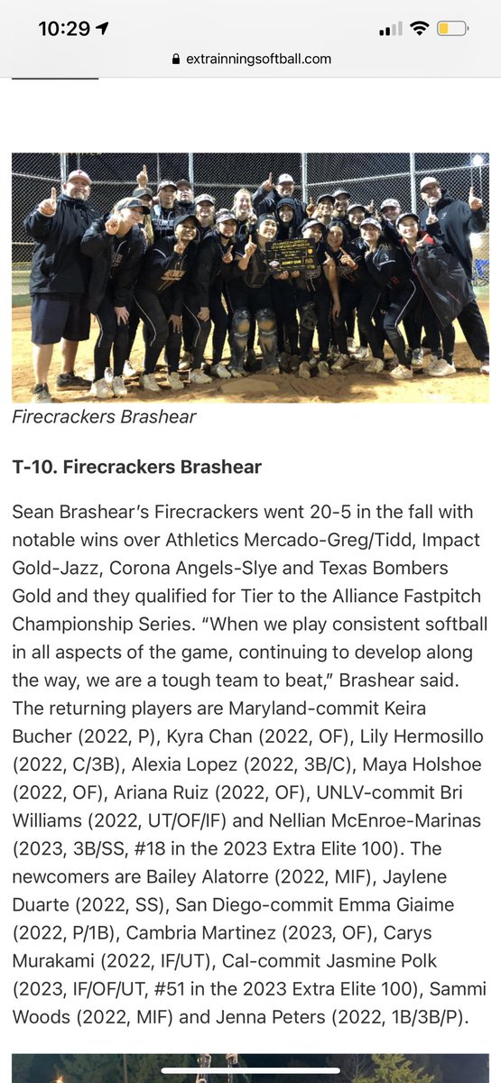 Sammi Woods (@sammiwoods2022) on Twitter photo Proud of this team!! Looking forward to the summer schedule! @Los_Stuff <a href="/ExtraInningSB/">EXTRA INNING SOFTBALL</a> <a href="/IHartFastpitch/">I❤️Fastpitch</a> <a href="/d1fastpitch1/">D1 Fastpitch</a> <a href="/Firecrackersinc/">Firecracker Softball</a> <a href="/FC_Brashear/">Brashear Training</a> <a href="/FCBrashear/">Sean Brashear</a> Proud of this team!! Looking forward to the summer schedule! @Los_Stuff <a href="/ExtraInningSB/">EXTRA INNING SOFTBALL</a> <a href="/IHartFastpitch/">I❤️Fastpitch</a> <a href="/d1fastpitch1/">D1 Fastpitch</a> <a href="/Firecrackersinc/">Firecracker Softball</a> <a href="/FC_Brashear/">Brashear Training</a> <a href="/FCBrashear/">Sean Brashear</a>
