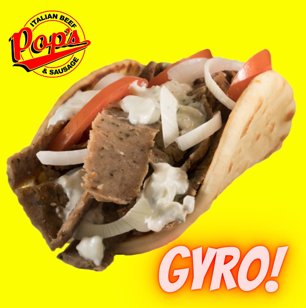 PopsBeef's tweet photo. See why our customers always say Pop's Beef serves the best Gyros!
Available at Pop's participating locations.

https://t.co/J5VlAL1N5i

#popsbeef #gyros #onions #tomatoe #tzaziki #chicagoland https://t.co/G5YuvtY1rW