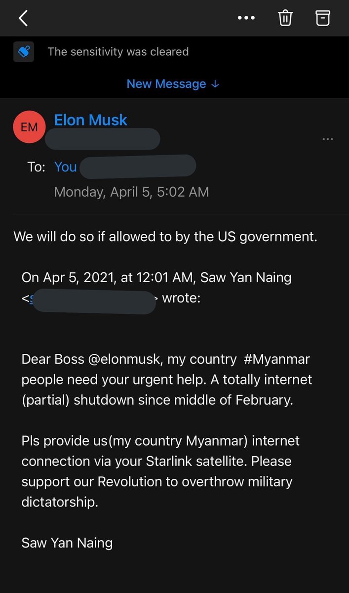 maytoekhine's tweet photo. Is this for real??!!!! @POTUS please please make it happen for us! I’m sure you’re well aware of the horrible situation in #Myanmar. Before they completely shutdown the internet and put us in a darker place, please!! Really appreciate what you’ve been doing for us too 🙏🏼🙏🏼 https://t.co/v3JTG4kvF1