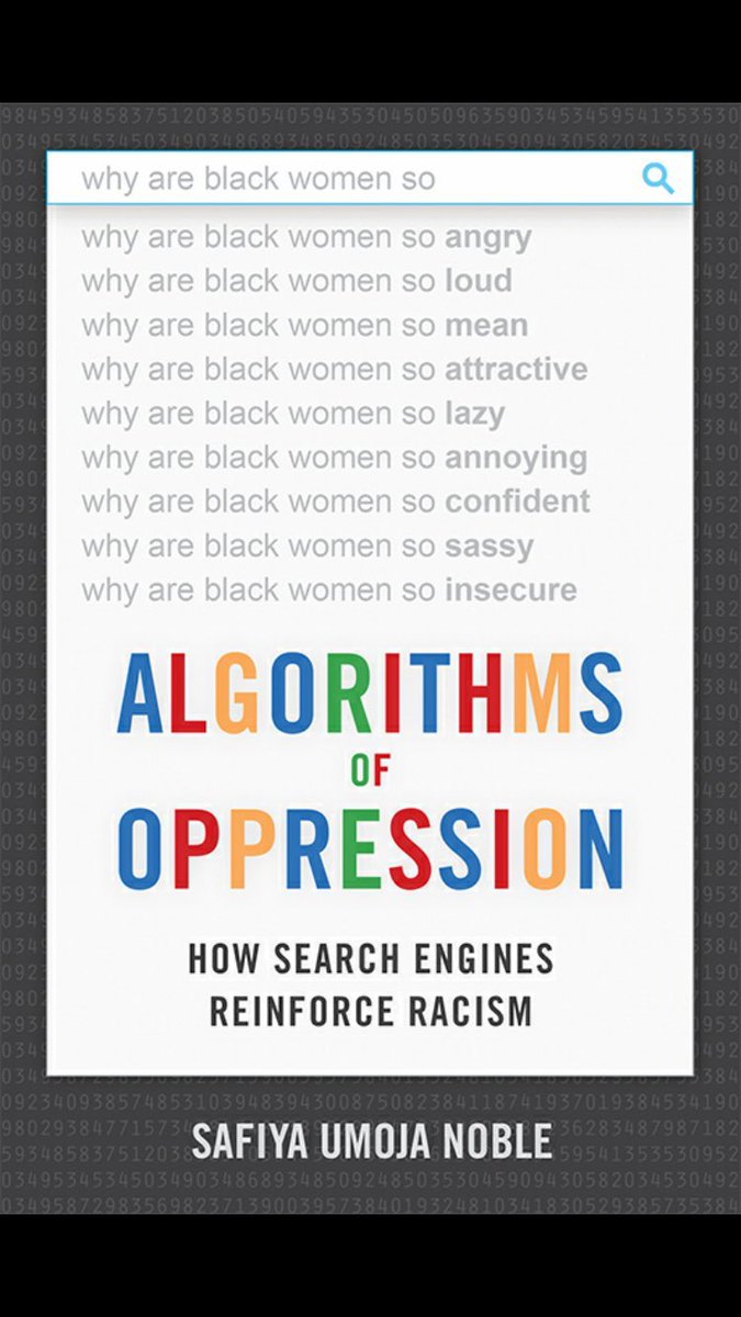 MagaliDMathias's tweet image. Few minutes in #Codedbias documentary on Netflix and first thing I see is #AlgorithmsOfOppression by @safiyanoble 💜