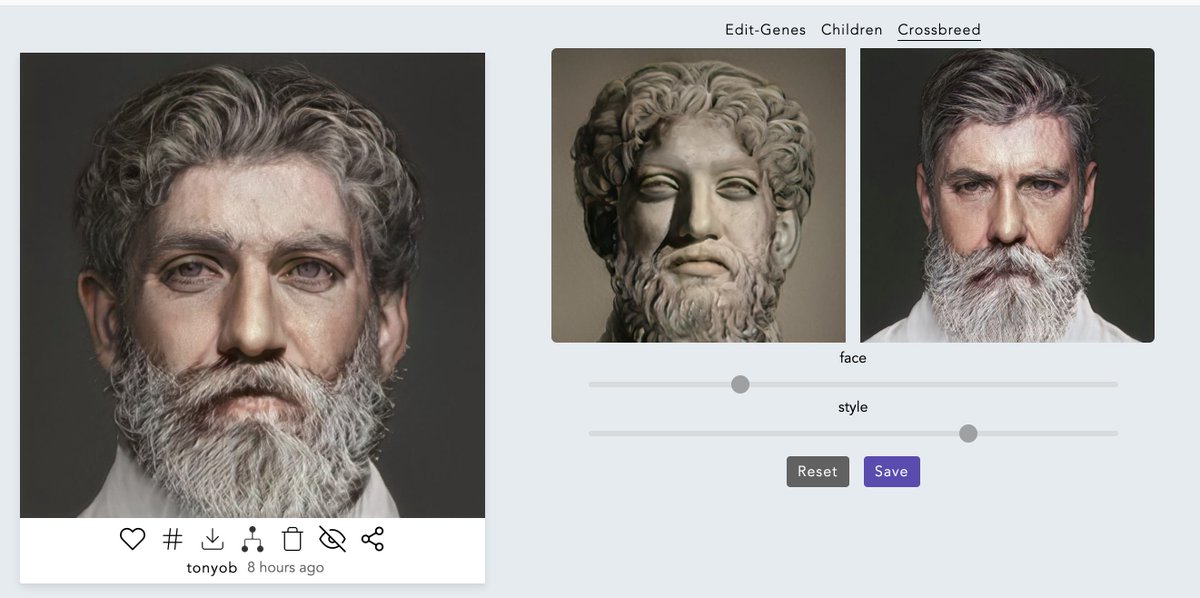aubetony's tweet photo. If they don't teach you AI in art schools you're getting ripped off. I've been using @Artbreeder and it's absolutely game-changing. This removes the need for technical artistic skills when it comes to concept art, and soon I bet, production art too 🤯 https://t.co/aP0Msk1KjG