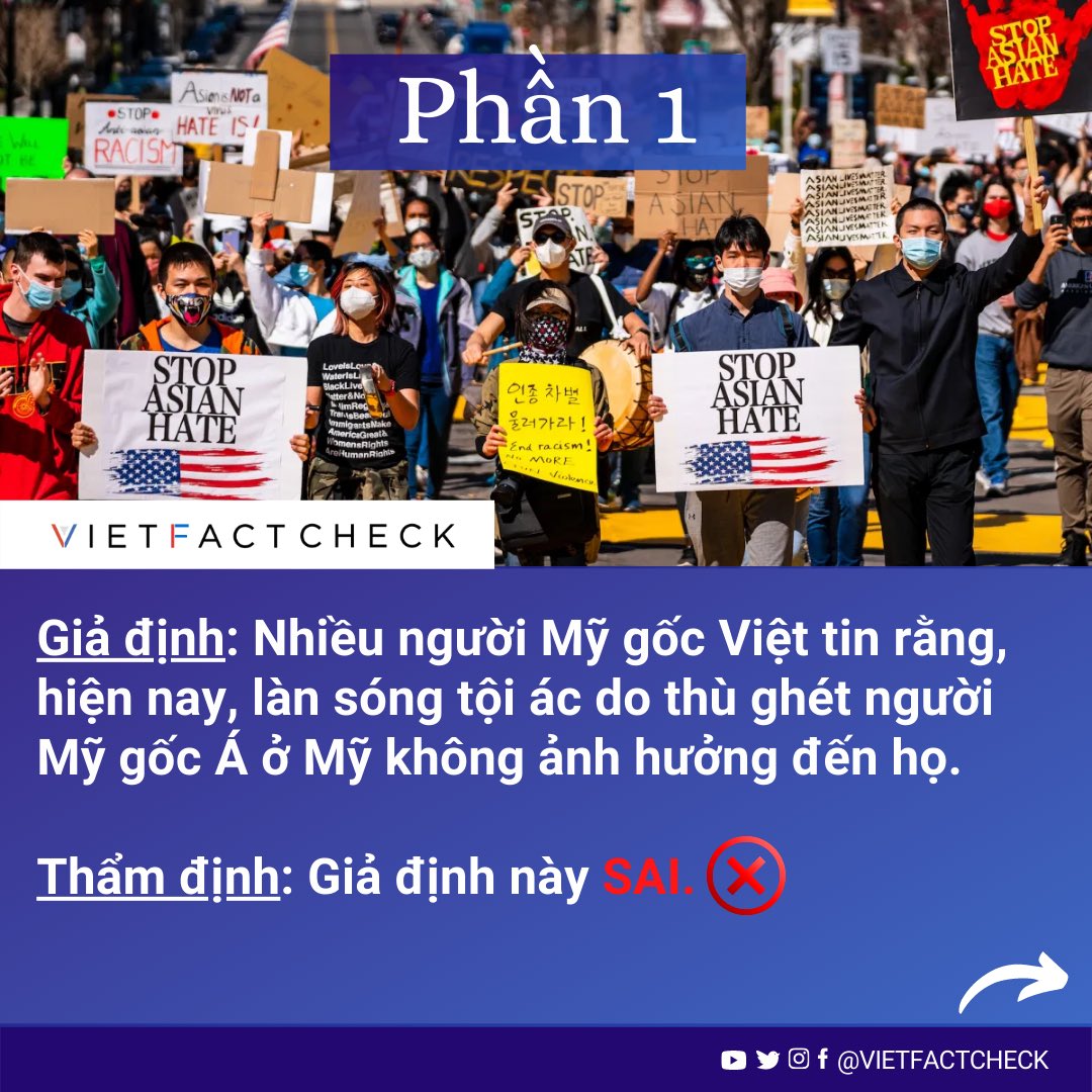 VietFactCheck's tweet photo. Phần 1️⃣: Trên thực tế các sự cố và nhiều nghiên cứu cho thấy rằng người Mỹ gốc #Việt có nếm trải nhiều vụ tội ác do thù ghét. Đây là những #nghiên #cứu 📑📈 #vietfactcheck https://t.co/G0KTMMandB