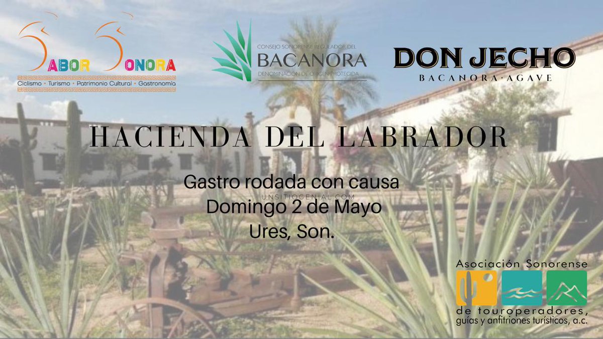 No te pierdas esta gastrorodada con causa. El próximo 2 de mayo en #Ures. ¡Sabor Sonora!