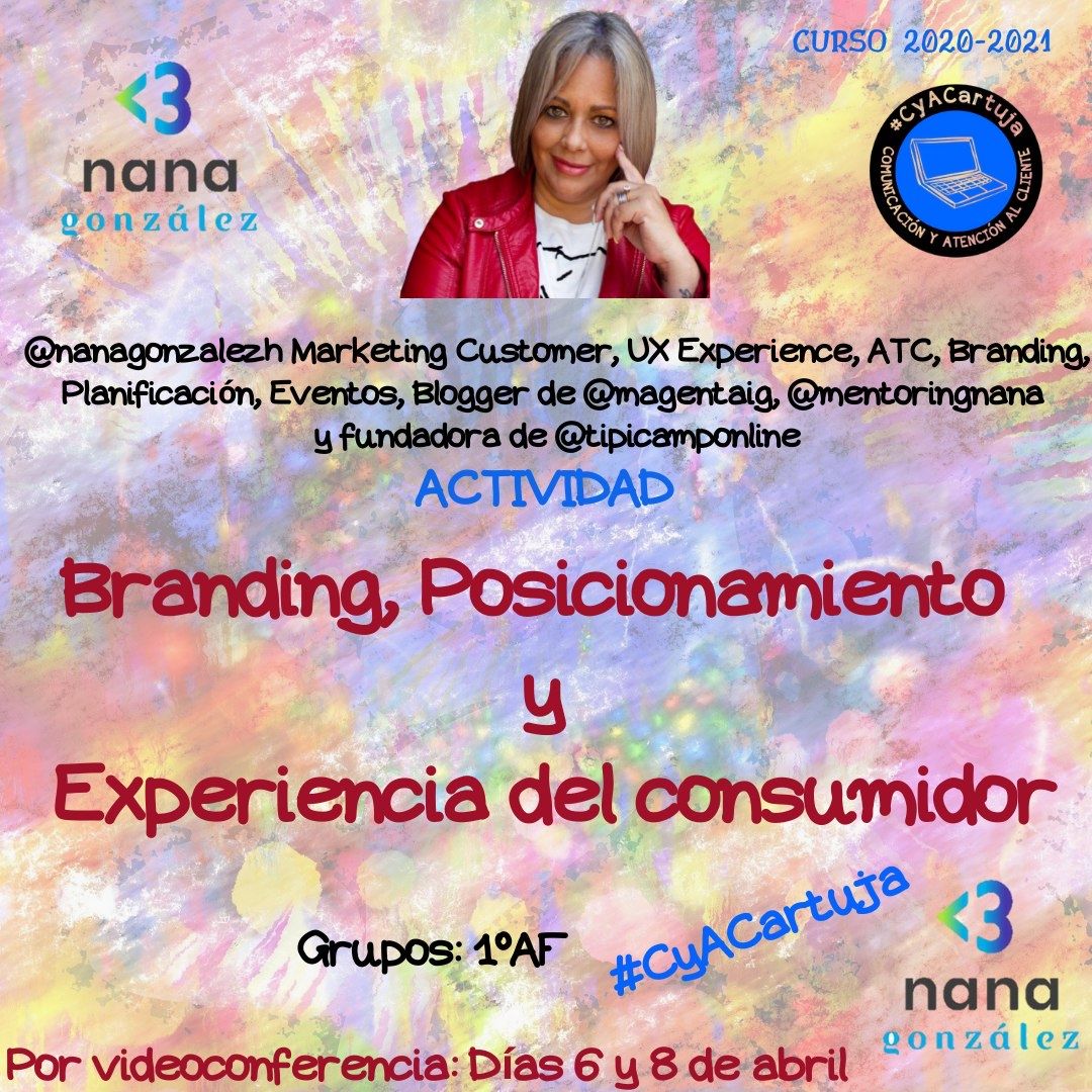 Mañana en #CyACartuja llega el tema del #marketing, empezamos con una mujer grande como persona y profesional <a href="/nanagonzalezh/">Nᴀɴᴀ Gᴏɴᴢᴀ́ʟᴇᴢ - 𝕄𝕖𝕟𝕥𝕠𝕣</a> 👏👏👏 y tres conceptos claves a trabajar #Branding #Posicionamiento #experienciadelconsumidor en <a href="/iescartuja/">IES Cartuja</a> 

¡No te lo pierdas! #FP