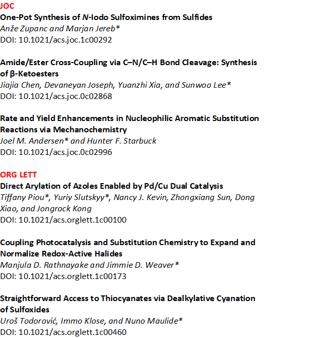 J Org Chem Org Lett Pa Twitter Here You Have Them The Three Most Read Joc Ol Articles Published In The Past Month Please Indulge And Check Them Out Joc T Co Gpynj90hsf T Co Kavgc2irge T Co N7eejhk3co Ol T Co