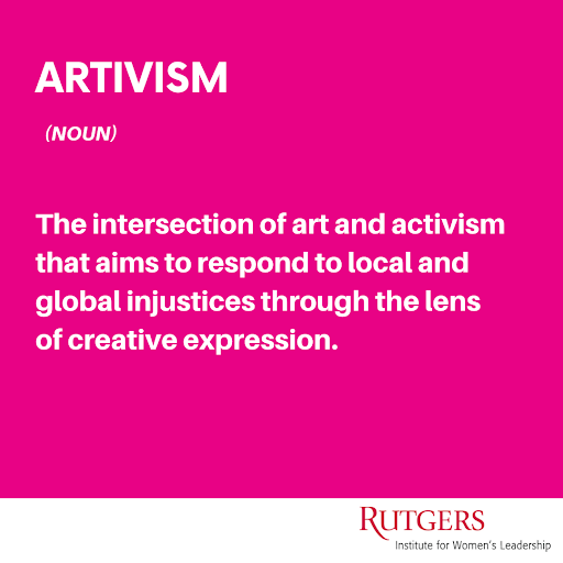 IWLRutgers's tweet image. The use of art to depict and fight injustices has been a longstanding practice of community-based and large-scale artists. Using their preferred medium, #artivists provide a thought-provoking and multilayered understanding of political and social issues. #FeministVocabWord
