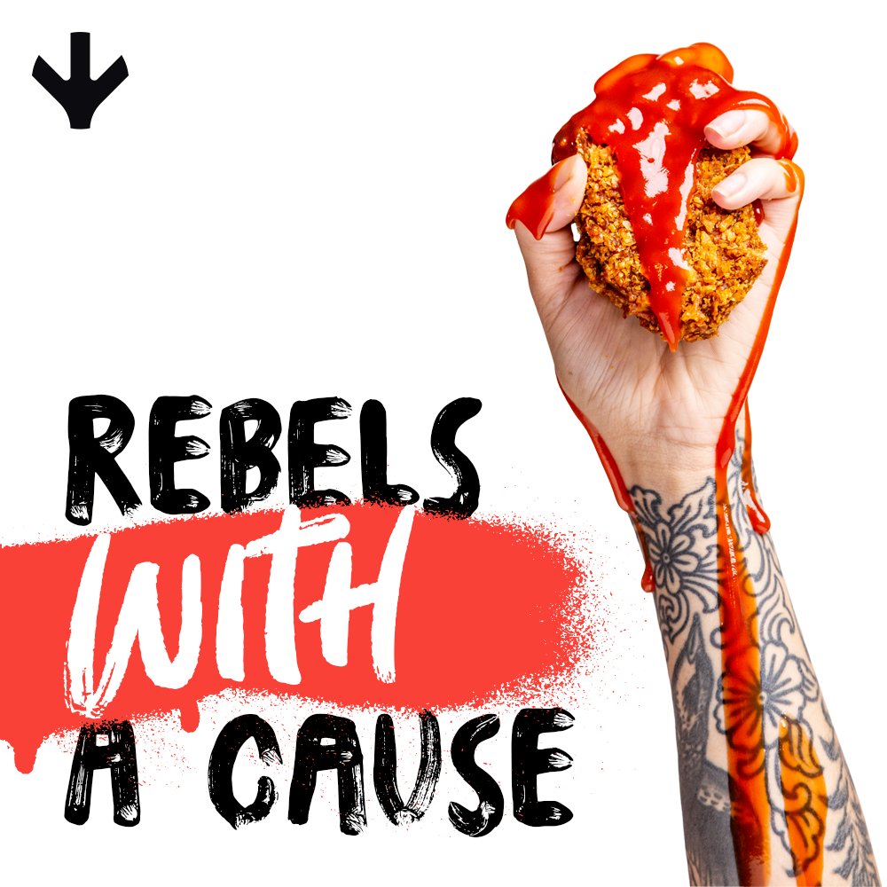 VFCfood's tweet photo. It's for the animals. Simple as. ❤️
Animals are not ours to use, abuse or consume, so we created an alternative: vegan fried chick*n ✊
This is our #SitDownProtest 🍽️ https://t.co/RfY16gcG9x