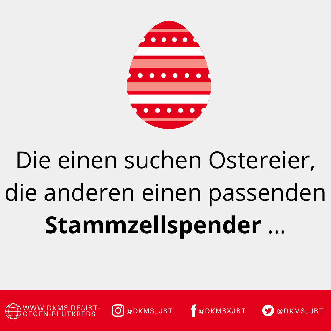 DKMS_JBT's tweet photo. …registriere dich jetzt über den Link in unserer Bio und sei ein #Lebensretter!
.
.
.
. 
#dkmsxjbt #dkms #blutkrebs #gegenBlutkrebs #Jbt #stammzellspende #blutspende #stammzellspender #fightclub #beatcancer #easter #ostern https://t.co/Rcugp6u5eD