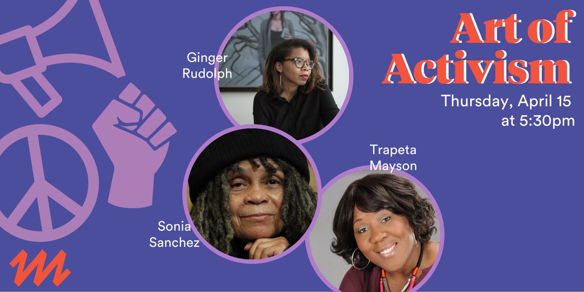 Art of Activism is back on Thursday, April 15! Join poets Sonia Sanchez and Philadelphia Poet Laureate Trapeta Mayson, as well as moderator Ginger Rudolph, for Walking the Poetic Path, a conversation about the role of poetry in social movements.
➡️ RSVP: eventbrite.com/e/art-of-activ…
