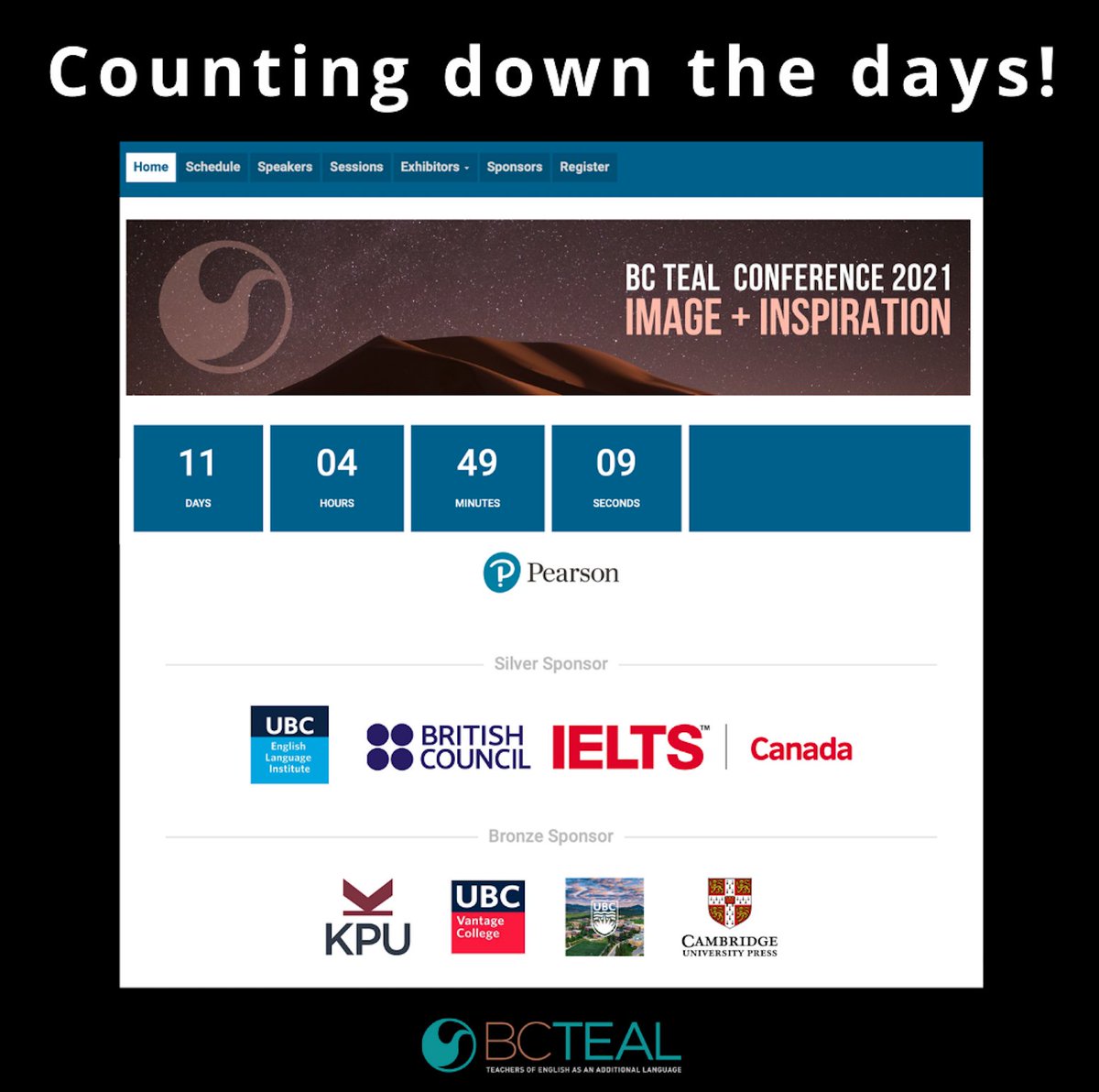 bcteal's tweet photo. For more information and to register, go to https://t.co/kL2BQ4kMhZ
#bcteal #tesol_assn #iatefl #ATESLNews #TESLSASK #TEALMB #TESLOntario #TESL_NB #TESLNS #TESLNL #TEALNews #TESOL #ELT #NYSTESOL #WATESOL #OR_TESOL #new2teal #cdnELT #LINCchat https://t.co/o5kmAtHUGH