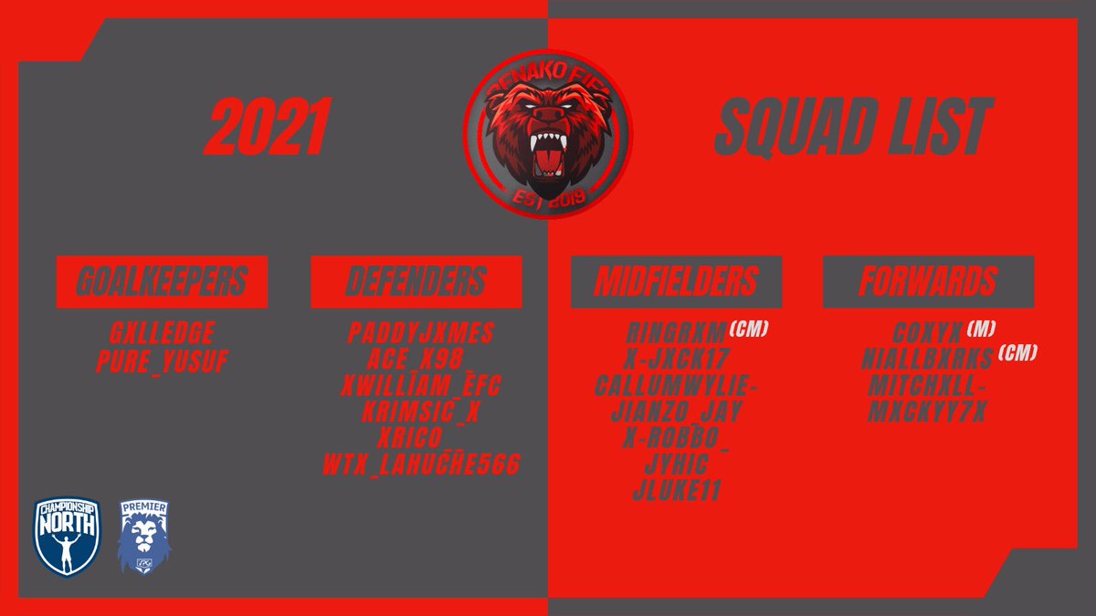 Here’s how we line up for our second <a href="/OfficialVPG/">Virtual Pro Gaming</a> Season, good luck all!

Thanks @ScottI4I for the GFX 👊🏼