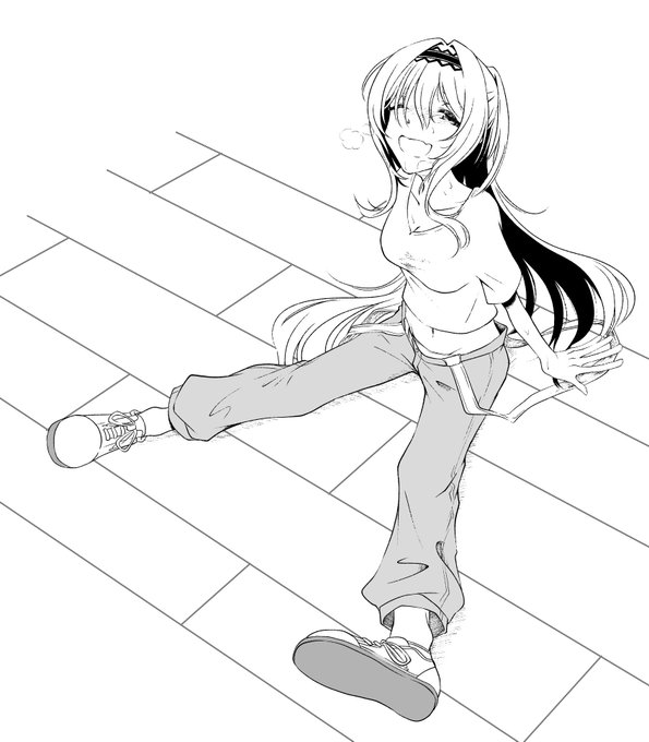 ちょっとバテてるちとせ嬢
#黒埼ちとせ 