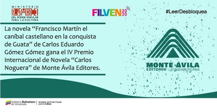 Francisco Martín el Caníbal Castellanos en la Conquista de Guata fue la obra ganadora del IV Premio Internacional Monte Ávila de Novela Carlos Noguera. Lee más sobre esta noticia en nuestra web: bit.ly/2W60Q1T
#RadicalesContraLaCovid19