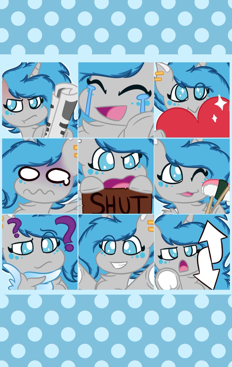 ShyFlyPon's tweet photo. Here's sum recent art i've been working on ^^
an art trade and a emoticon commission set aaaa 
#art #mlp https://t.co/zlrgZkL9vx