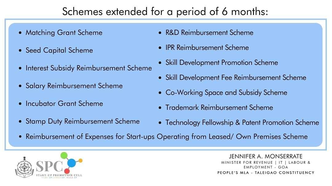SmtJMOfficial's tweet photo. The StartUp Policy - 2017 has been extended for a period of 6 months
bearing validity from 28/03/2021 to 27/09/2021. We invite start-ups to step forward and take advantage of these schemes.
@Startup_Goa

#GrowingGoaWithIT #StartUps #GoaStartUp #GoaStartUpPolicy #StartUpIndia https://t.co/wPsoHz9Y19