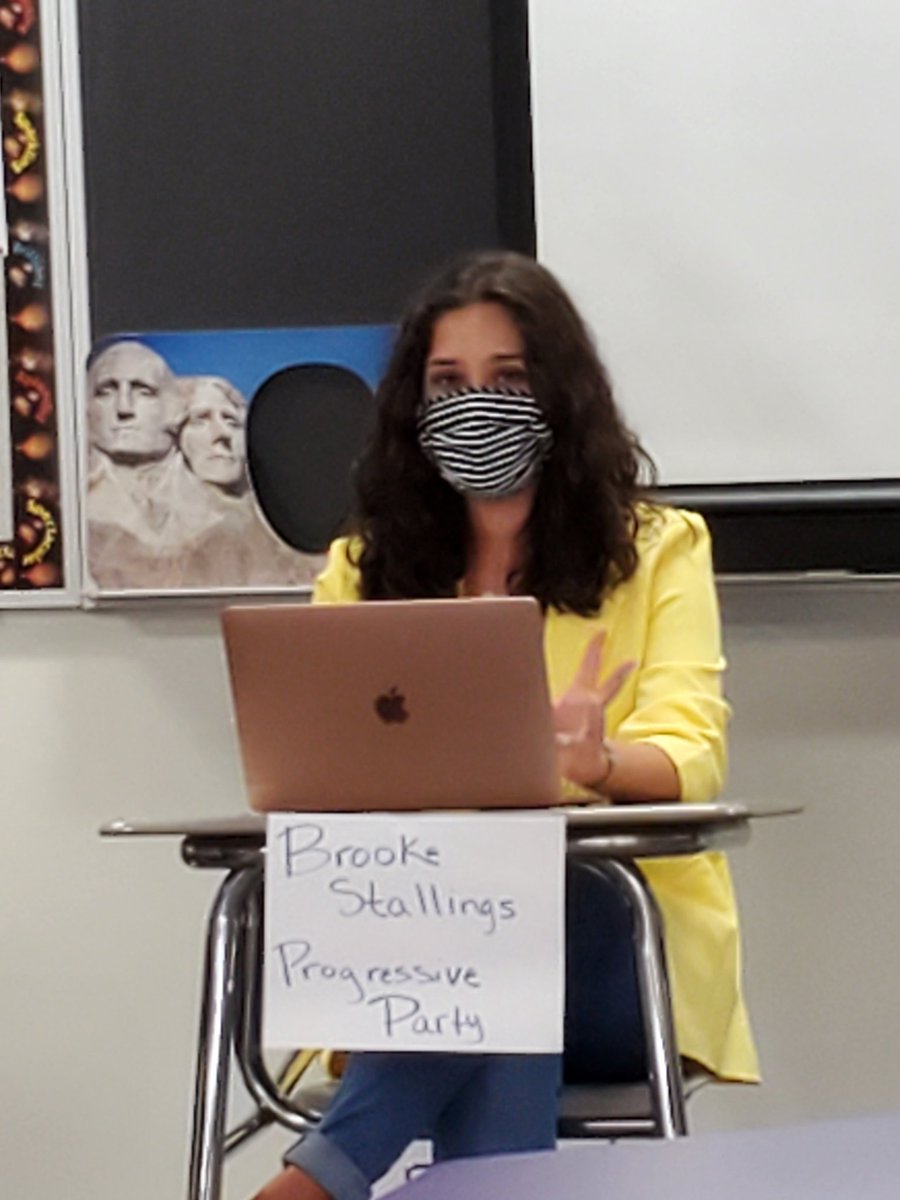 Snidergov's tweet photo. In class presidential debate #1 today!  Missing @Chiplovell2 as he is out with an injury!
#APGovrocks https://t.co/4ByYnbpQMW