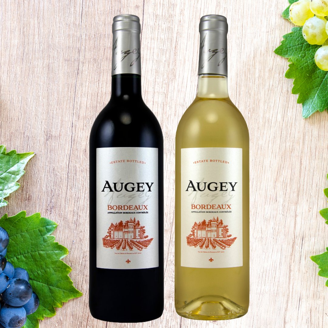 GREAT VALUE from a GREAT REGION! Augey wines are from the most famous appellation in France, and the world - Bordeaux. Augey White(SKU 660126)Crisp and clean with flavours of lemon and vibrant acidity. Augey Red (SKU 775437) Its elegant, velvety texture is soft and easy to drink.