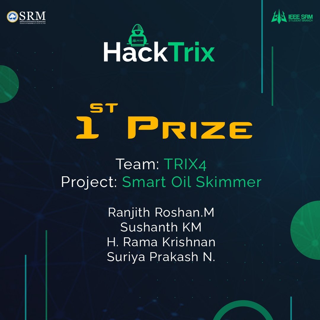 ieeesrmist's tweet image. Let’s have a big spherical of applause for TRIX4 as the Winners of HackTrix. 

#HackTrix #IEEESRMIST