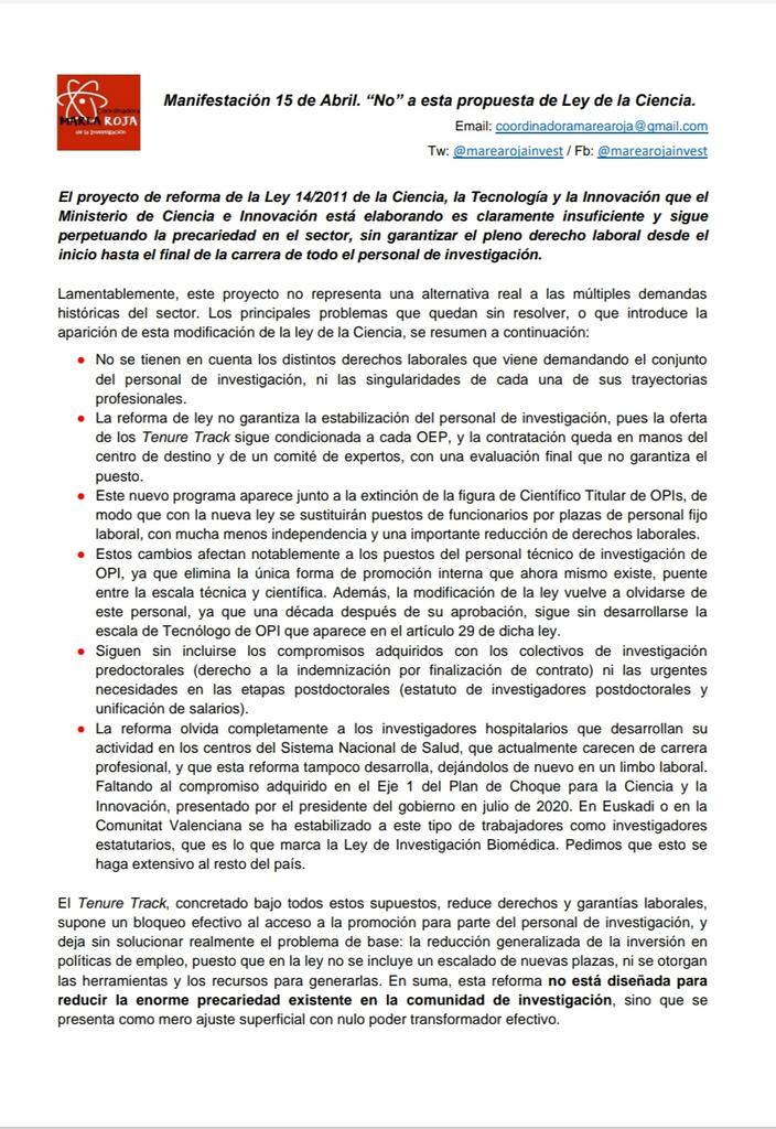 Coordinadora Marea Roja de la Investigación tweet media